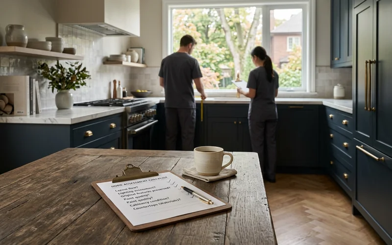 Checklist of questions on a clipboard beside a coffee cup