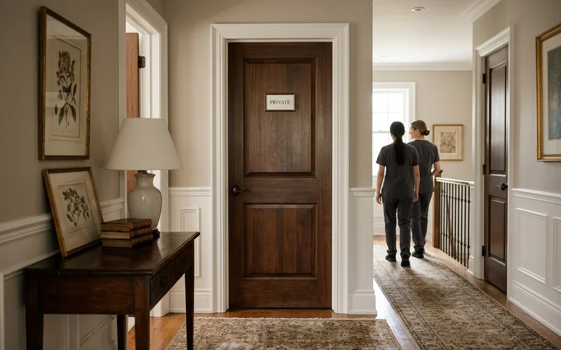 Private room closed off during the estate sale